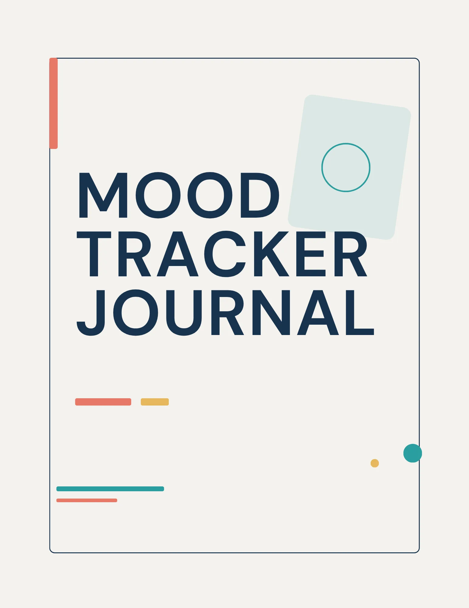 Editable Mood Tracker Journal – Canva Template