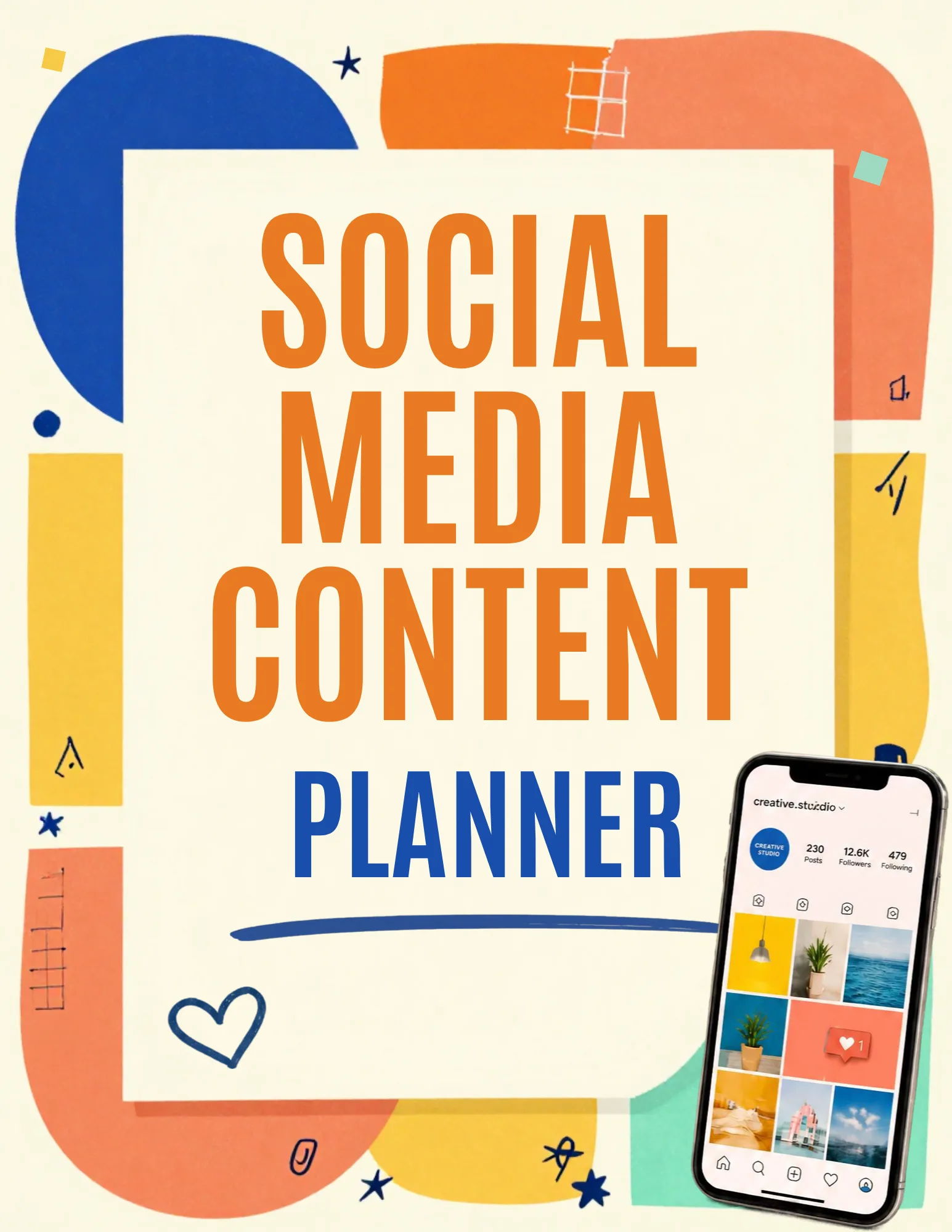 Social Media Content Planner – Canva Marketing Template